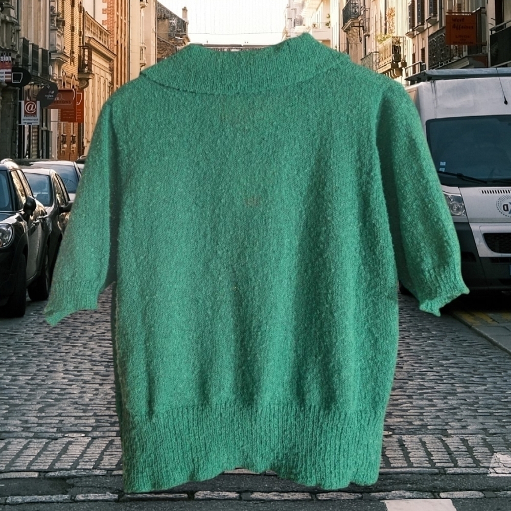 🤩 NWT Davi And Dani Green Women's Short Sleeve Sweater Size Small - Picture 5 of 7
